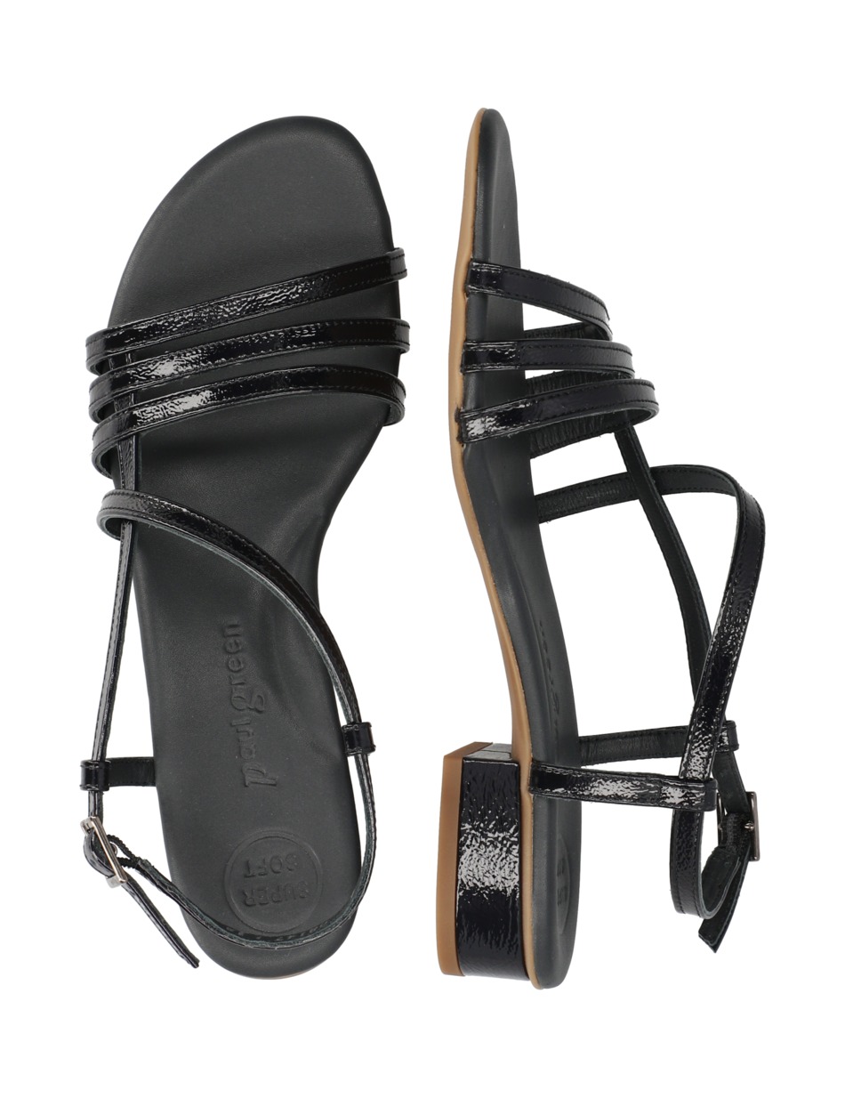 Lackleder Sandale