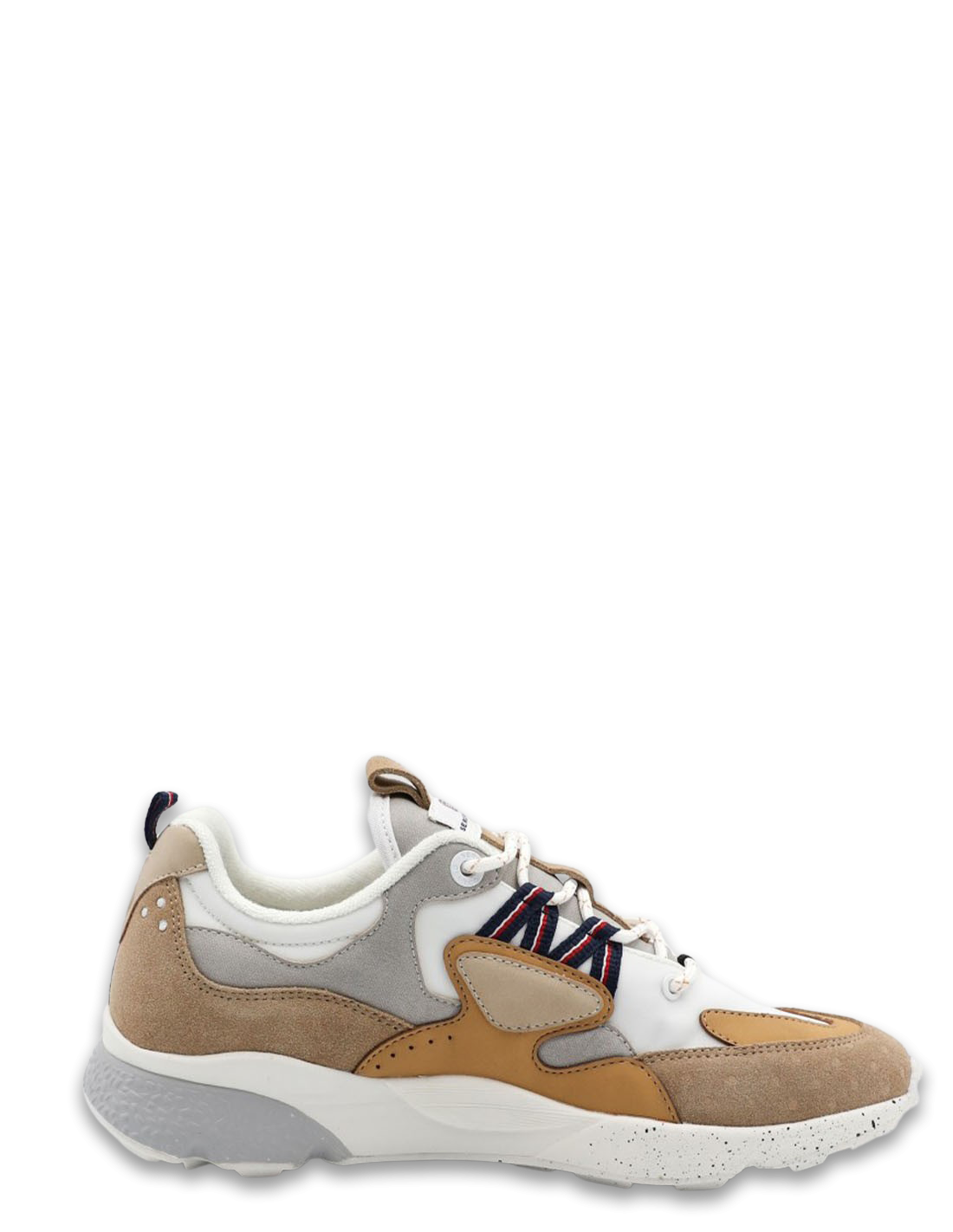 serge blanco Baskets De Ville Homme La Durance Beige/Blanc