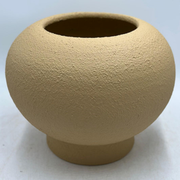 Pot rond oker paper finish - h30xd38cm