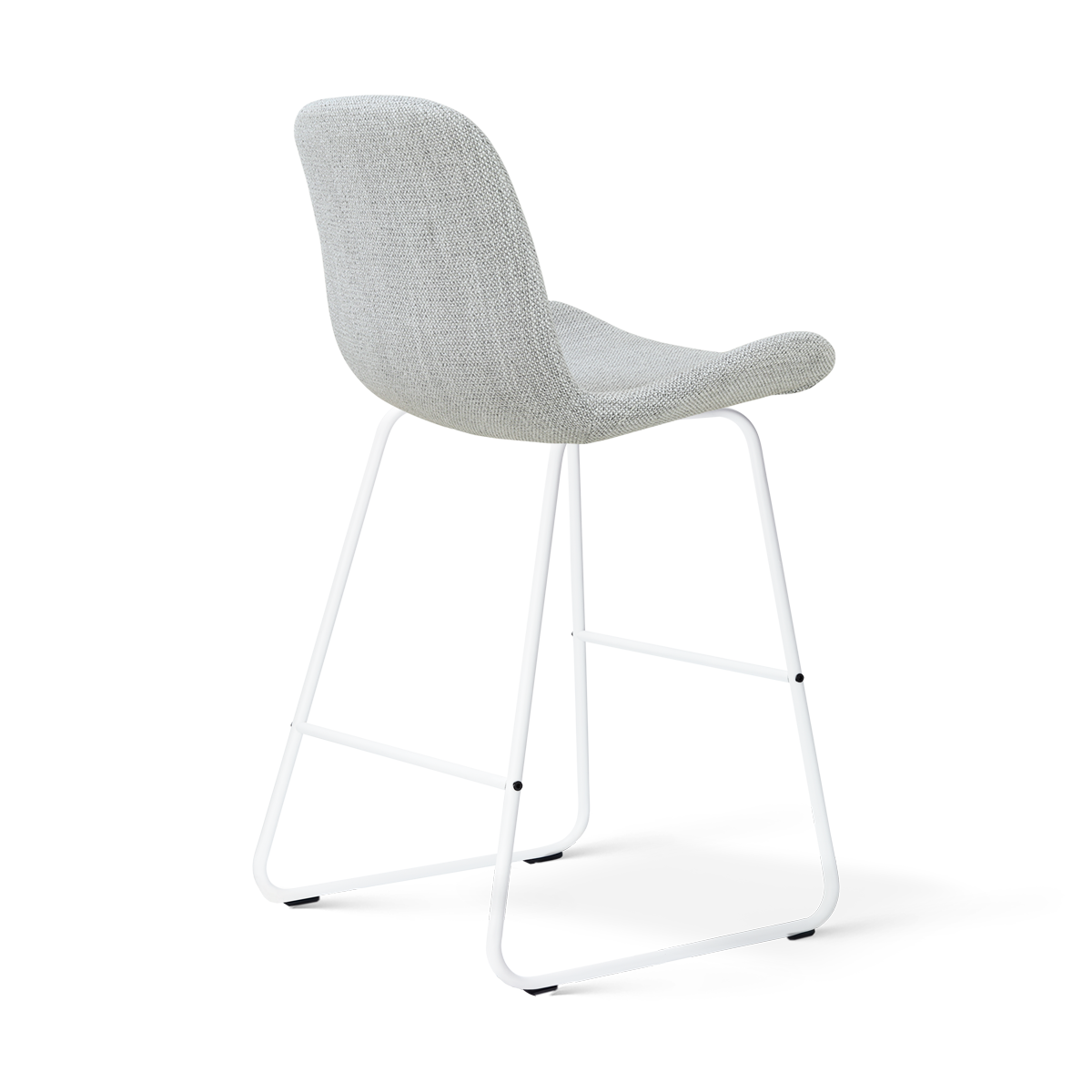 Barkruk Nino-Fé wit onderstel  grijs melange 65 cm