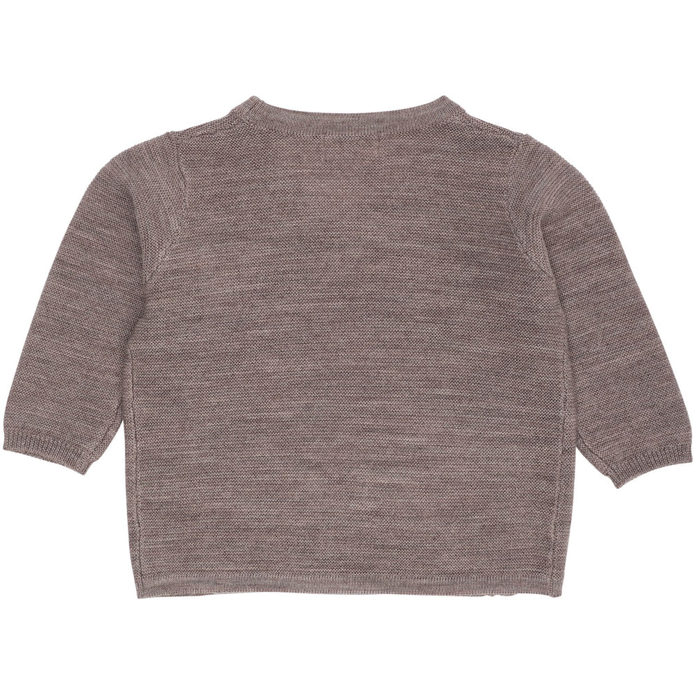 Køb COPENHAGEN COLORS Natural Mel Merino Baby Cross-Over Cardigan In Garter Stitch