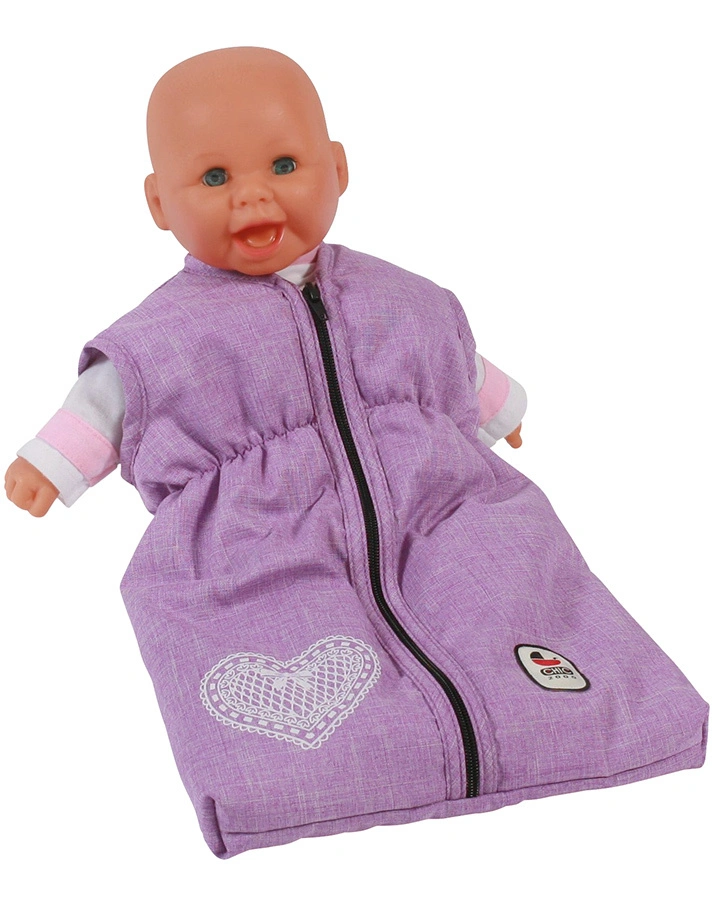 Puppen-Schlafsack BIG HEART in flieder