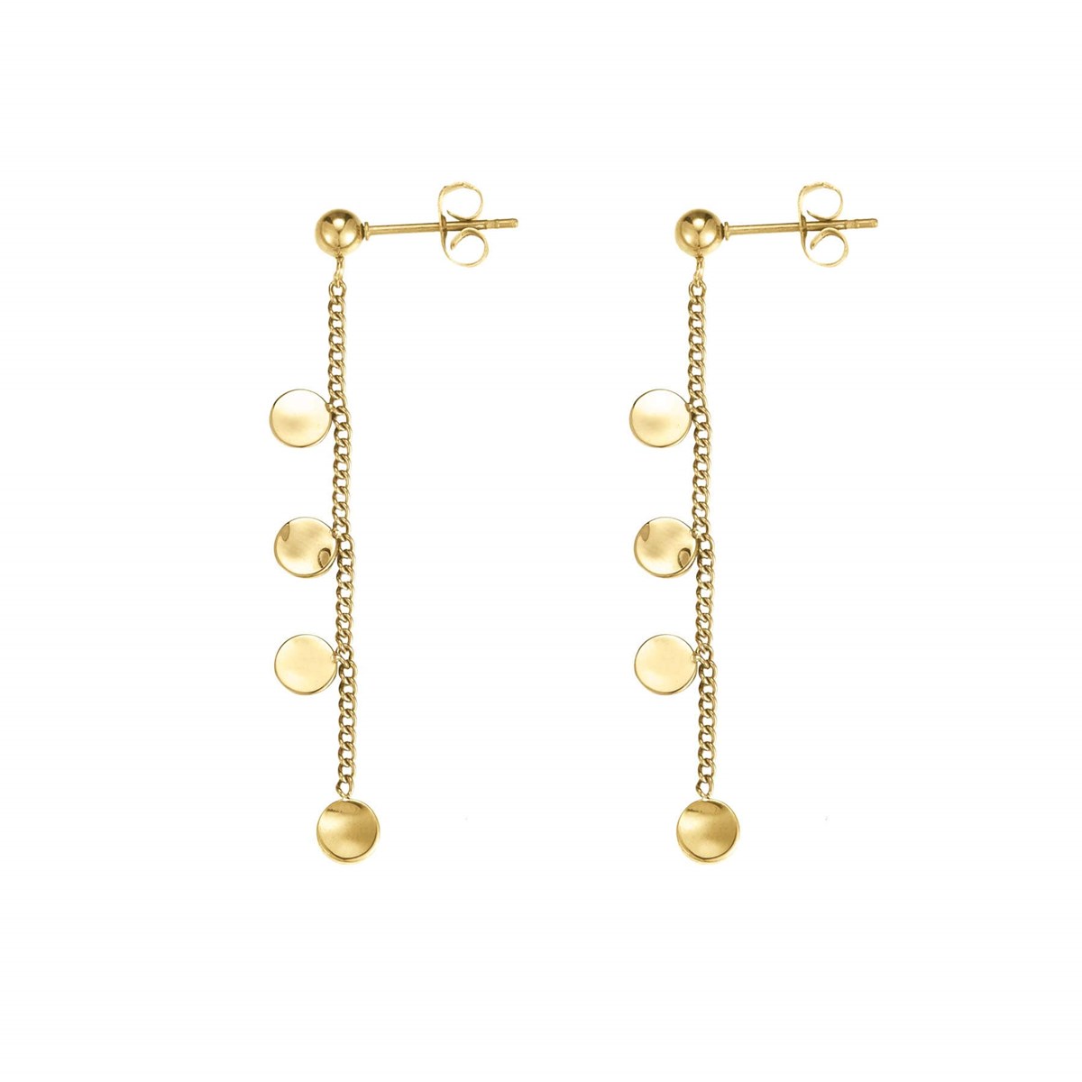 Boucles Médailles rondes doré