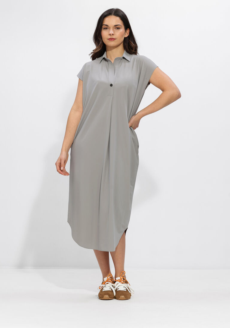 grijze penn & ink midi jurk dress