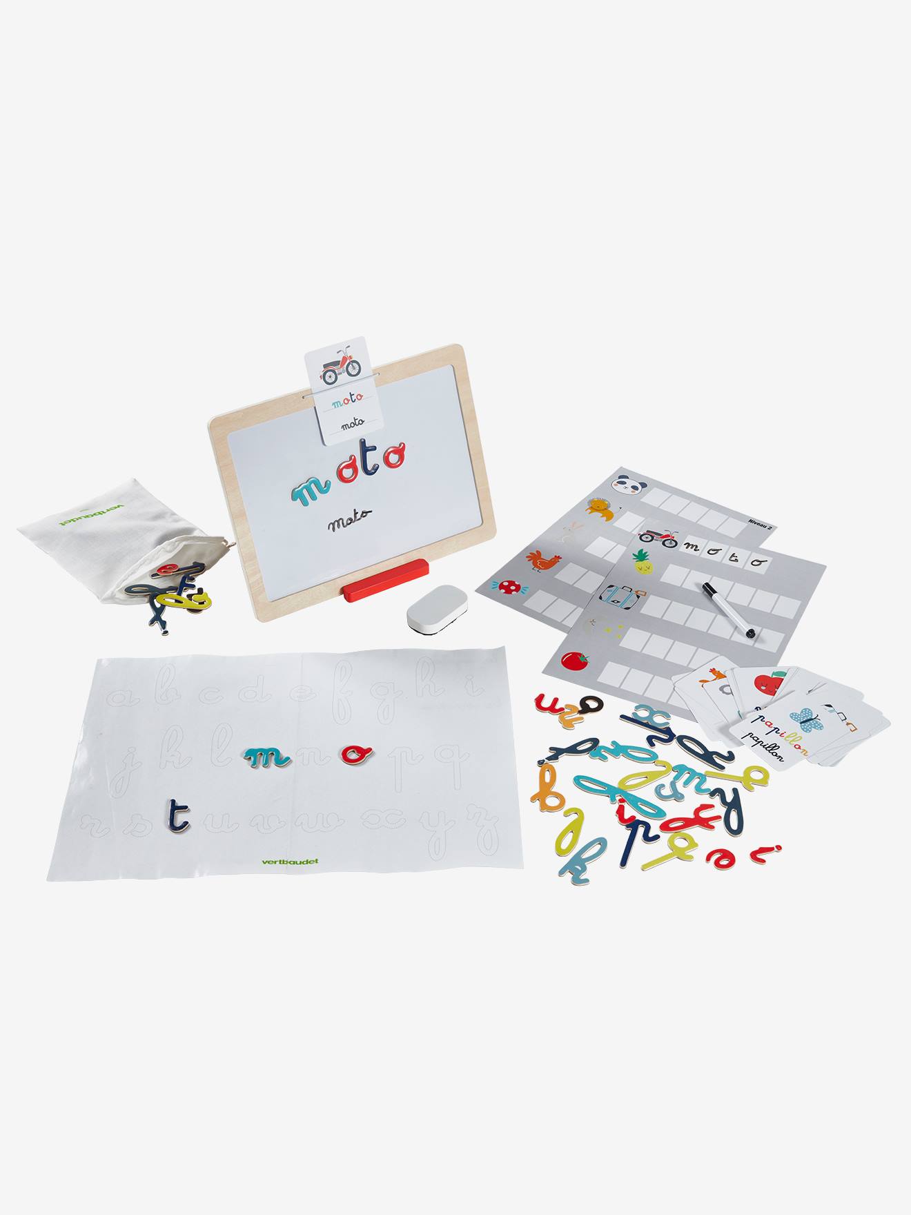 Kit de Aprendizagem de Letras e Palavras Multicolorido