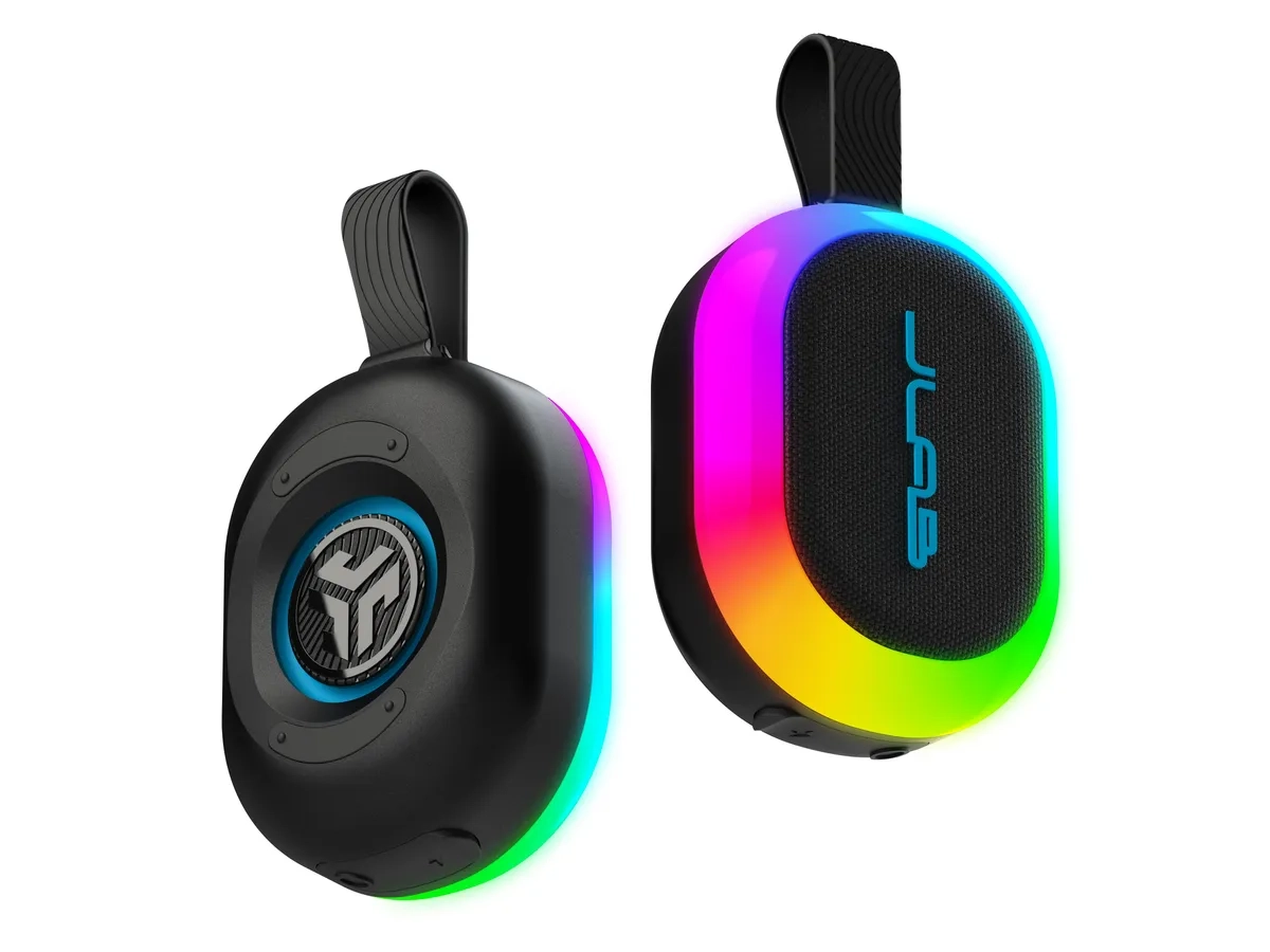 POP Party Wireless Bluetooth Lautsprecher mit RGB Beleuchtung und IPX5 (IEUSBPOPRBLK123) - Schwarz