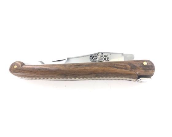 Laguiole 12 cm - Plein Manche - Chêne Fossilisé Couteau de Poche Forge de Laguiole