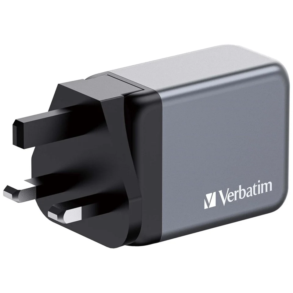 Verbatim - GNC-65 GaN oplader 3 port 65W USB-A/USB-C