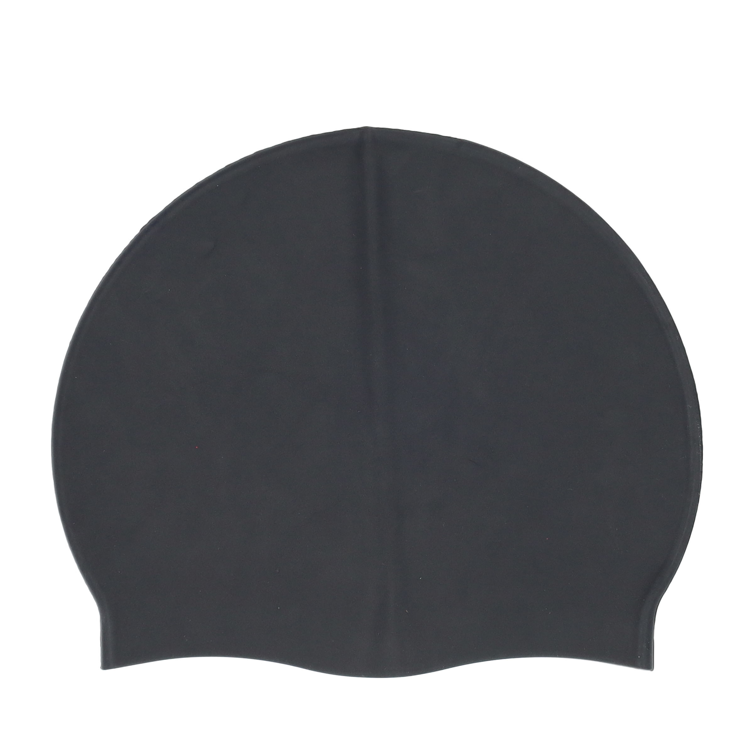 (2er Set) Silikon Bade Kappe Dehnbare Schwimm Haube Bademütze (One Size) - Schwarz / Blau