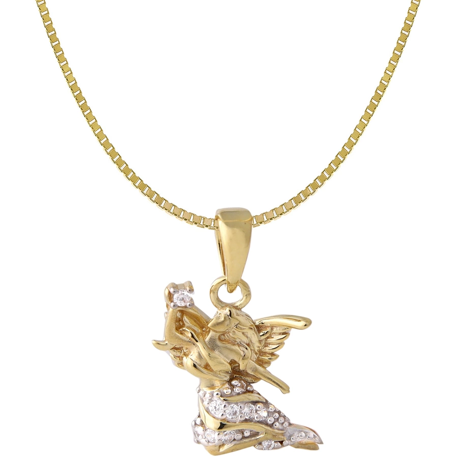 Acalee Kinder Goldkette mit Engel Gold 333  8K Halskette gold