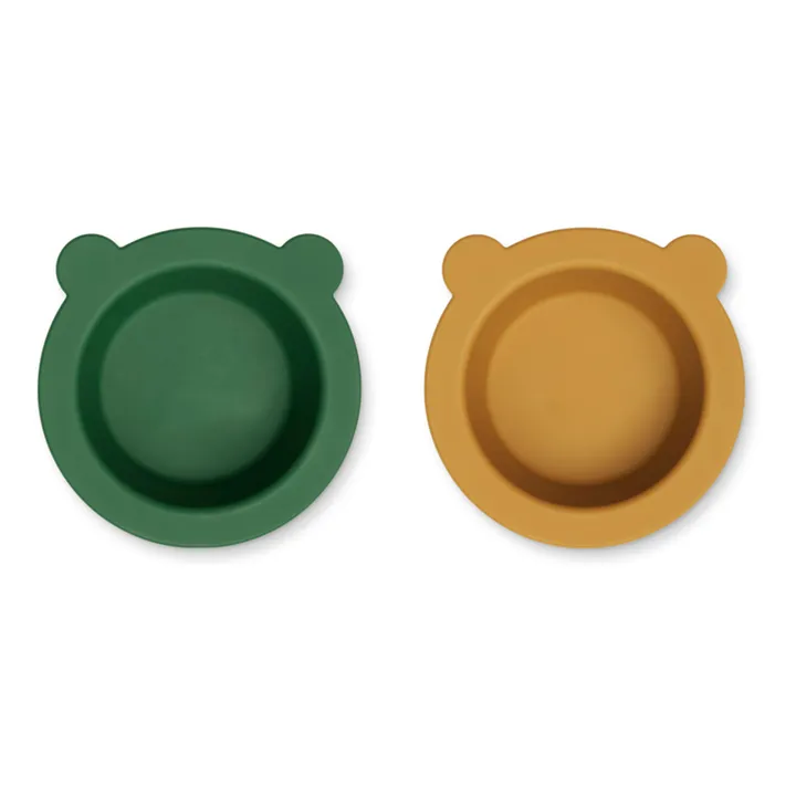 Liewood Bols antidérapants Peony en silicone - Set de 2 | Vert