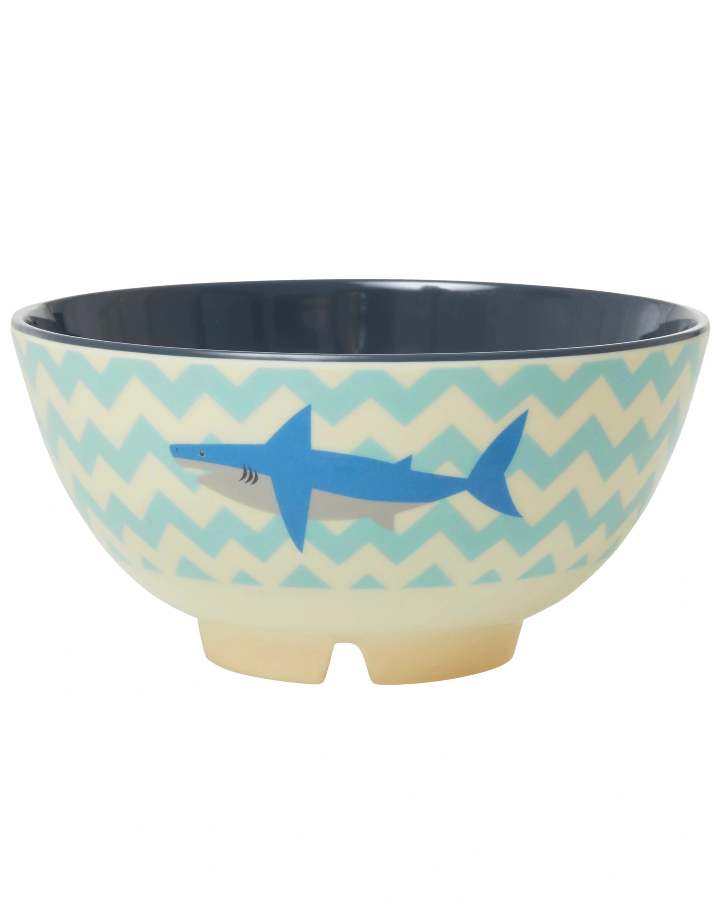 Melamin-Schüssel SHARK PRINT medium in blau