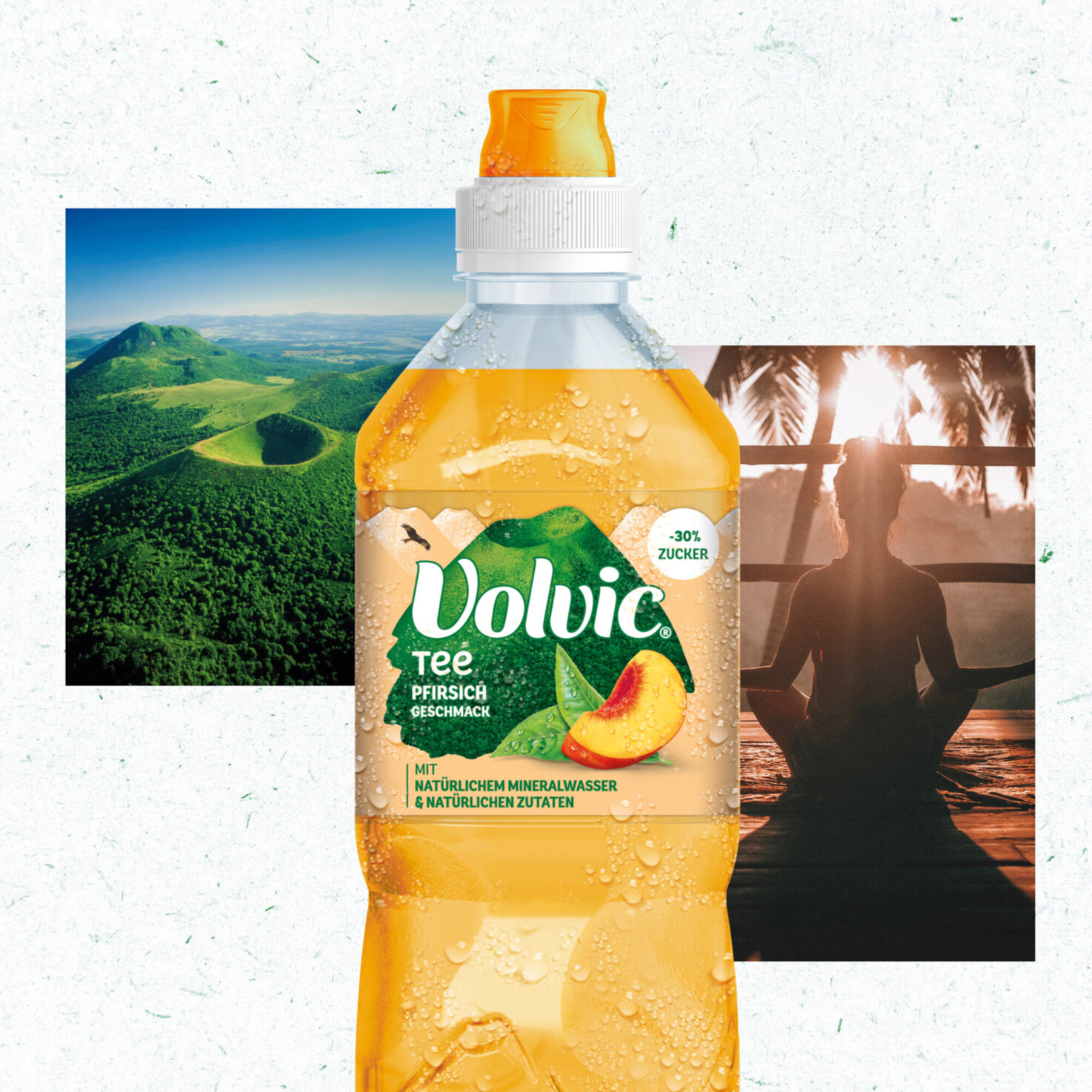 Volvic Tee mit Pfirsich-Geschmack 6x75cl -450cl