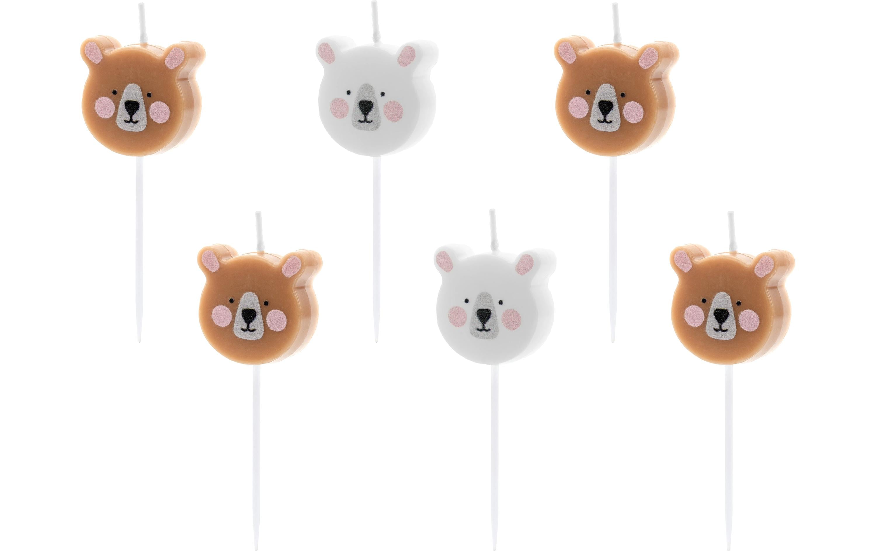 Kerze Teddybär 6 StückGeburtstagskerzen