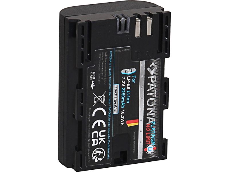 Patona Platinum Akku für Canon LP-E6 Platinum Batteriesatz für Canon