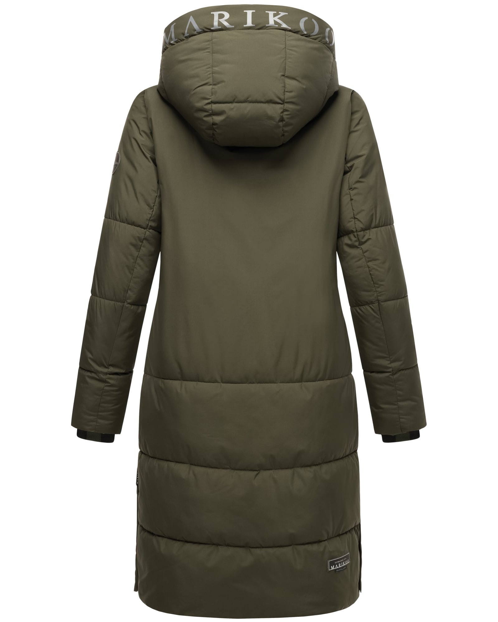 MARIKOO Damen Winter Steppmantel Jacke Parka Recycelt Warm Mantel mit Kapuze & Recyceltes Obermaterial Laryaa