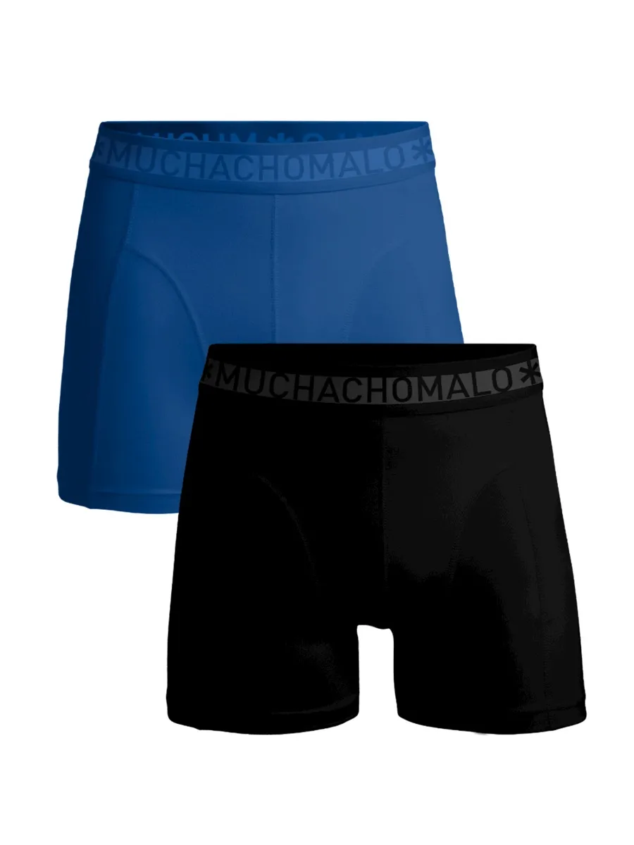 Muchachomalo 1010 Solid Boxer 2pk 594 Black/blue
