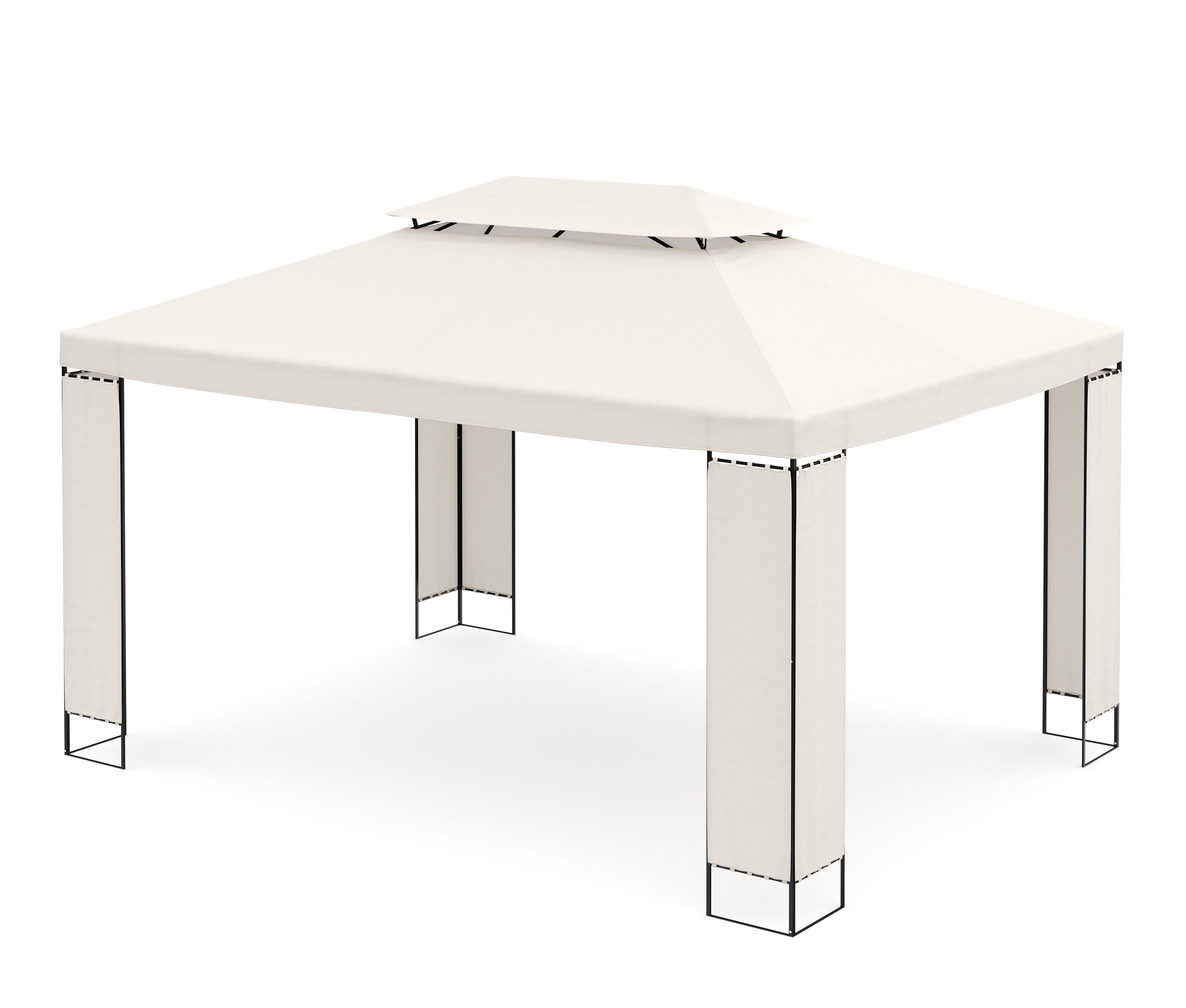 Gartenpavillon HAVEN 4 x 3 m beige