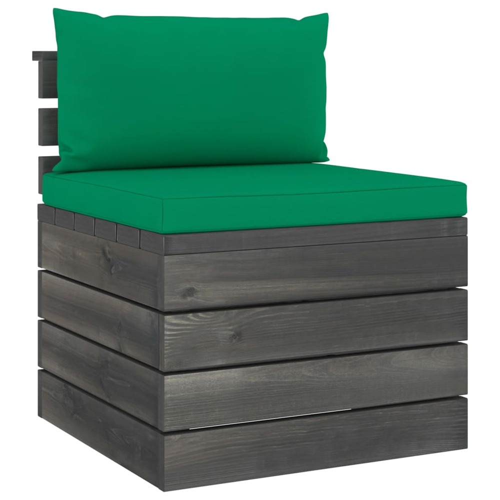 Salon de jardin palette meuble d'extérieur ensemble de mobilier 6 pièces avec coussins bois de pin massif