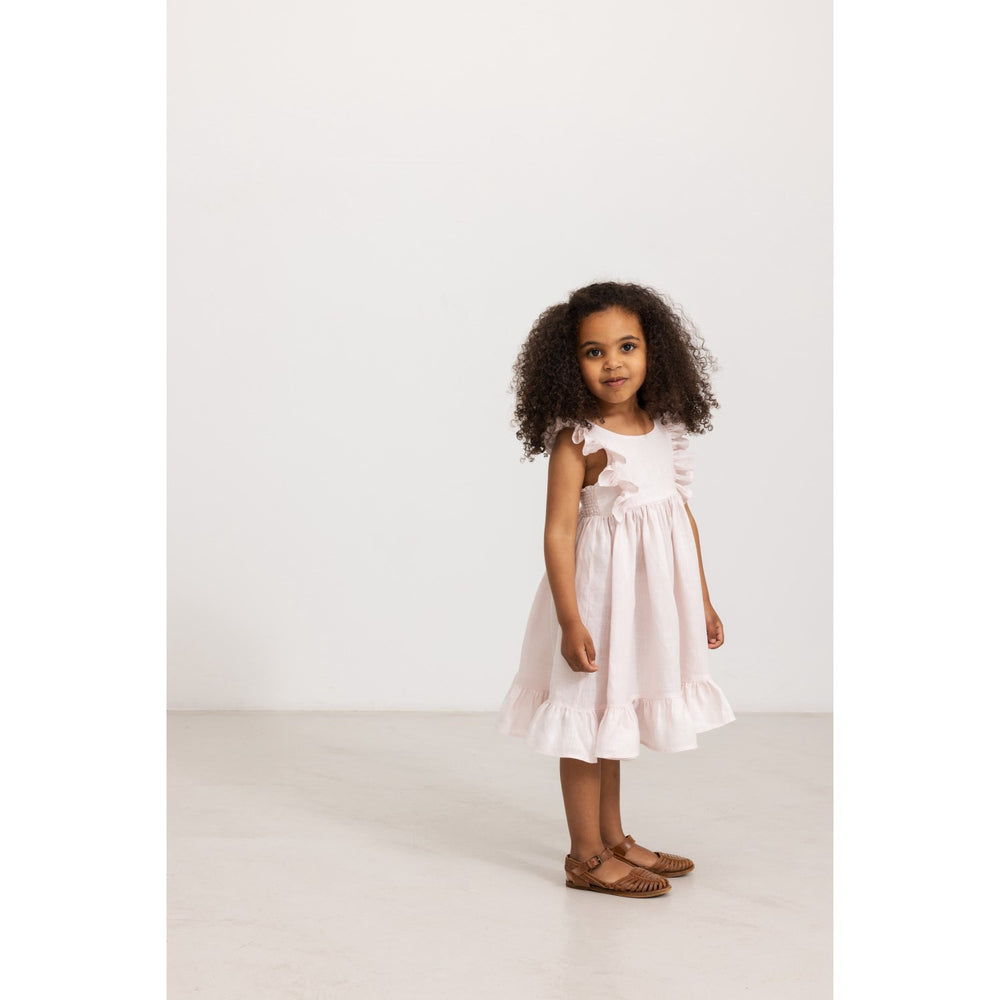 Køb MarMar Linen Mauve Rose Danita Flæse Kjole