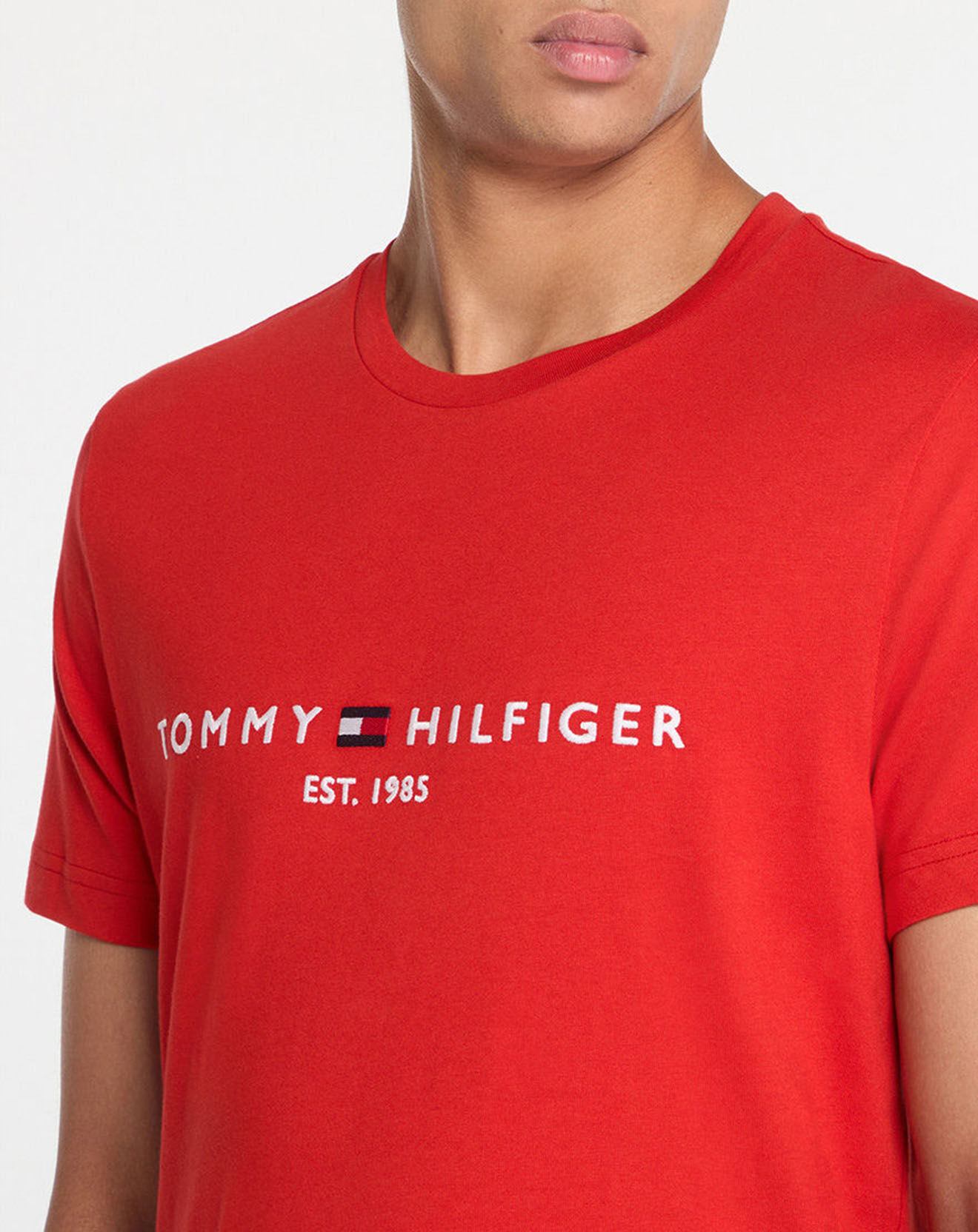 Tommy Hilfiger T-Shirt 100% Coton Bio logo rouge