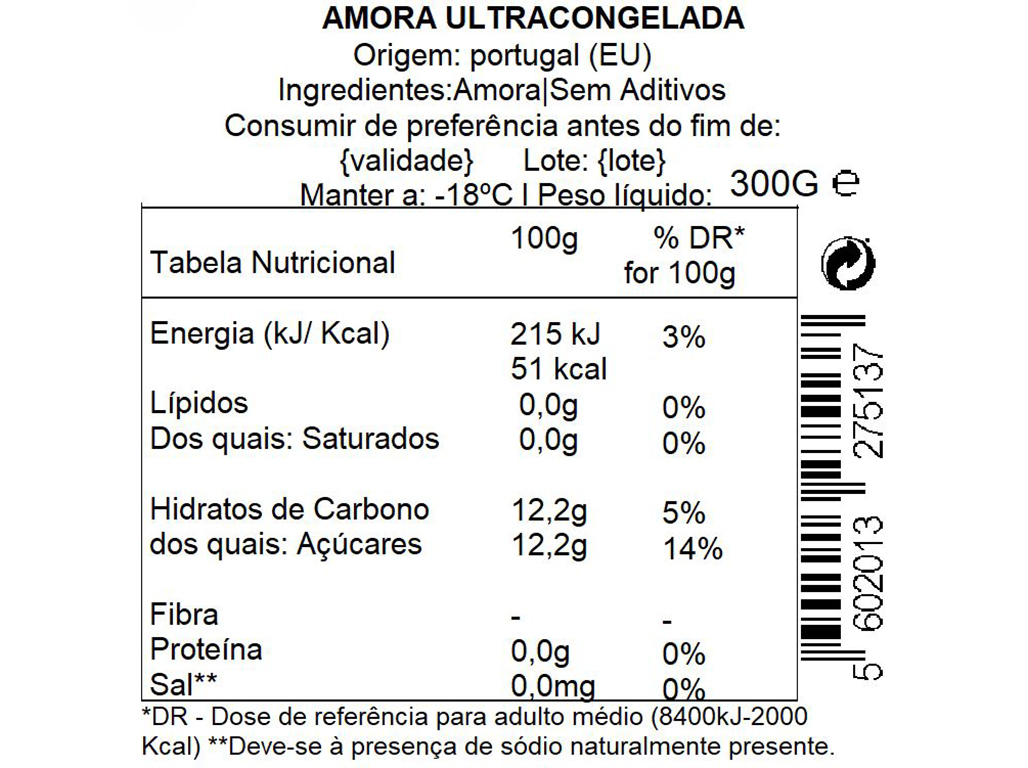AMORA AGROAGUIAR ULTRACONGELADA 300G