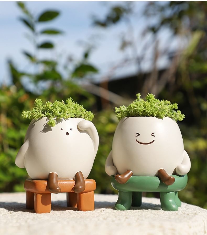 Coolkiss - Cartoon Mini Tuinpot Ornament (Diverse Ontwerpen)