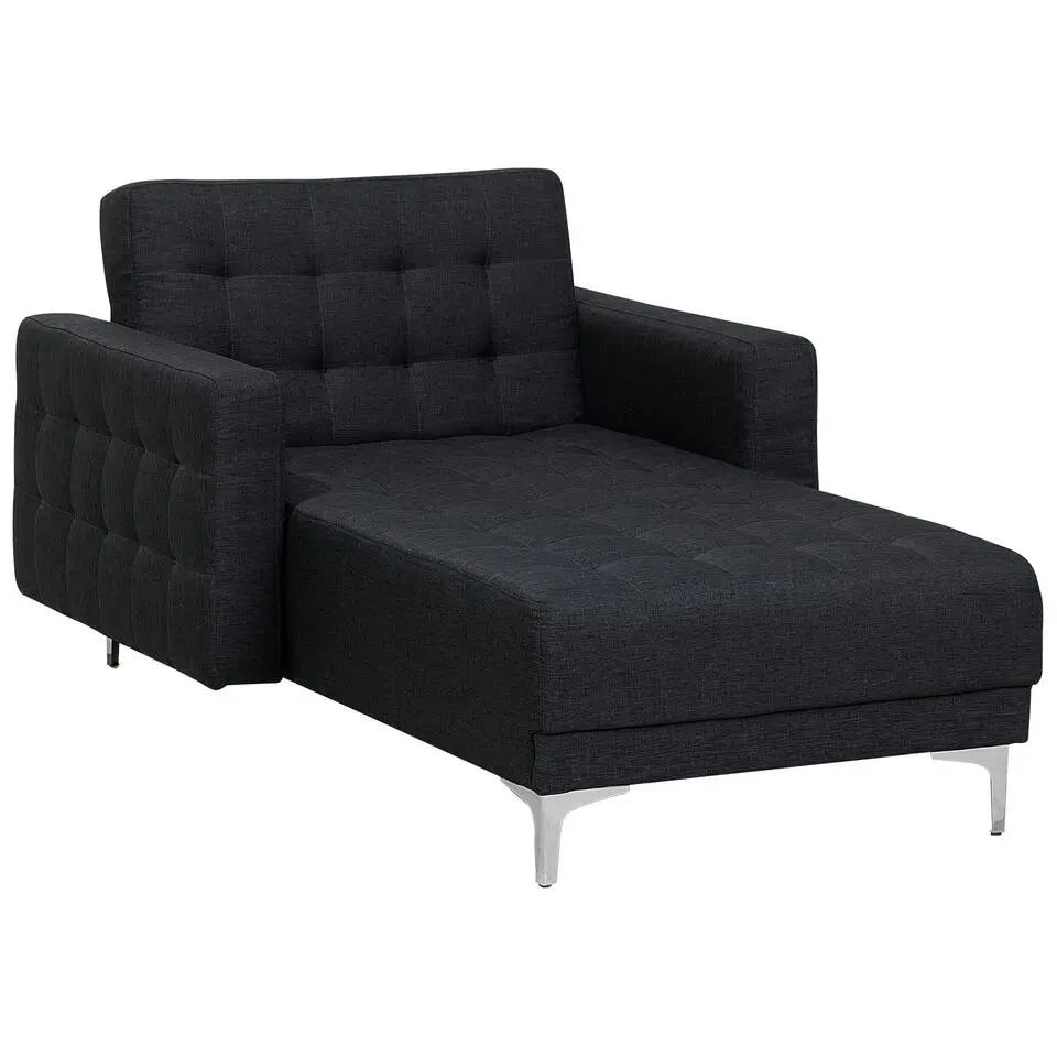ABERDEEN - Chaise longue - Grijs - Symmetrisch - Polyester