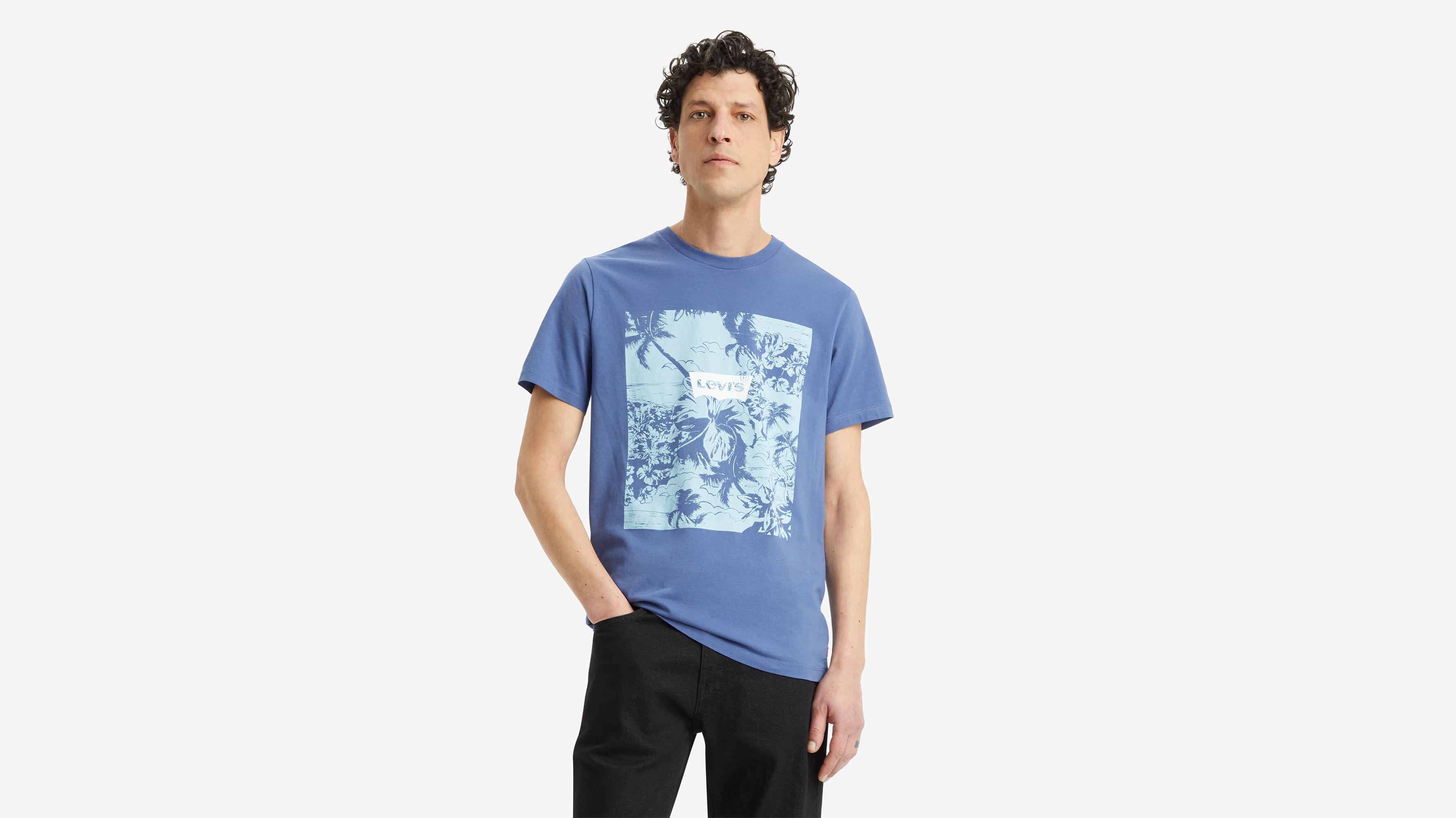 T-shirt graphique classique - Tropic Batwing - Bleu