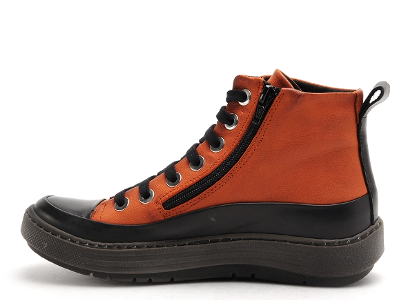 Chacal boots bottine plates femme 65172 orange
