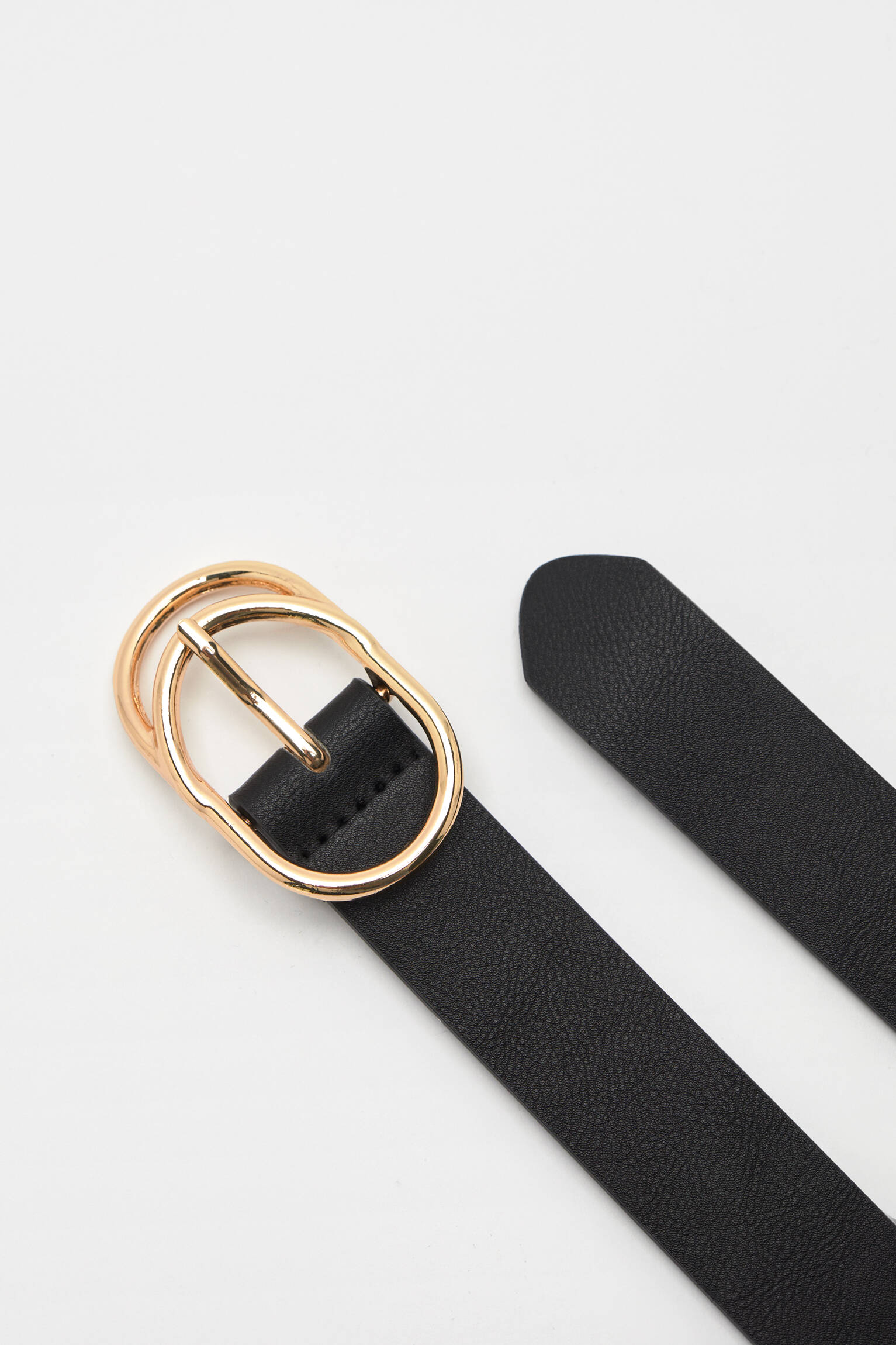 CINTO COM FIVELA DUPLA - PRETO