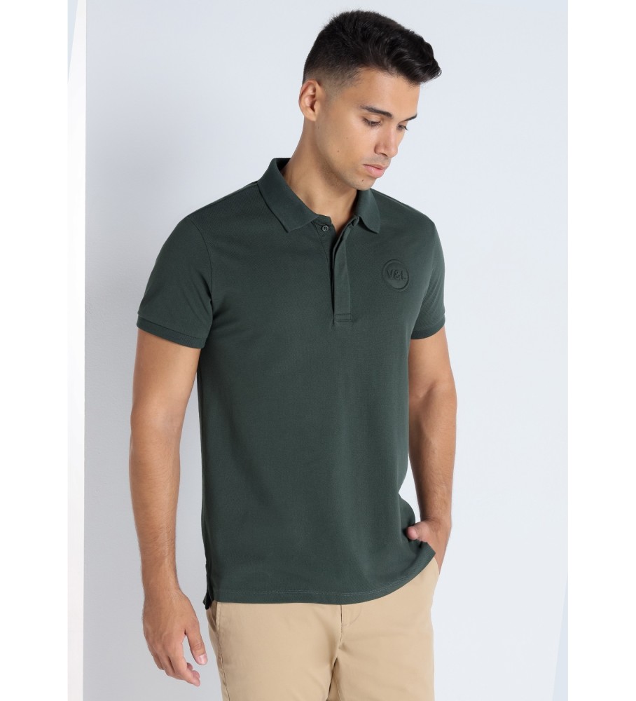 Victorio & Lucchino, V&L Camisa polo curta em piquê verde