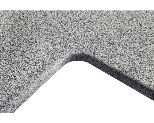 FLAIRSTONE Zwembadrand IJsland wit grijs hoekstuk binnen + buiten afgerond 60x35 / 60x35 x 3 cm