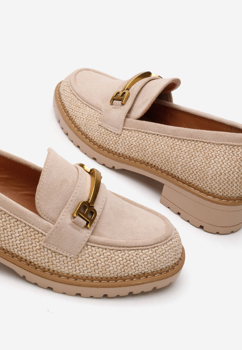 Mocassins femme beige Delena