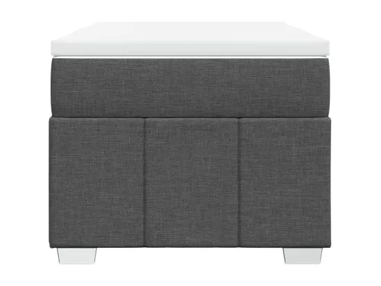 Sommier à lattes de lit et matelas Gris foncé 90x190 cm Tissu