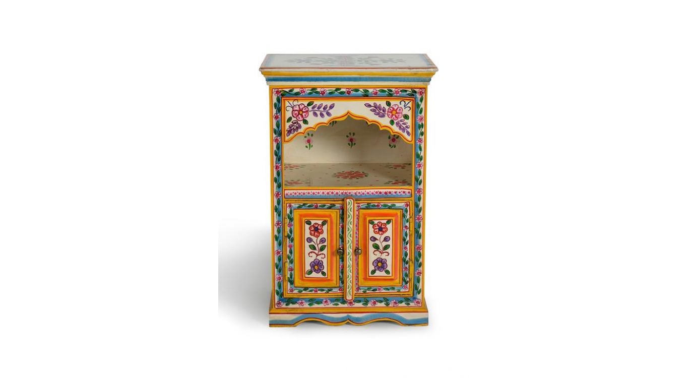 Table de chevet bois multicolore 48x35x75cm
