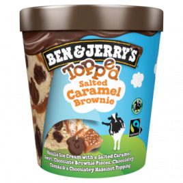Ben & Jerry's Topped gezouten karamel brownie ijs dessert