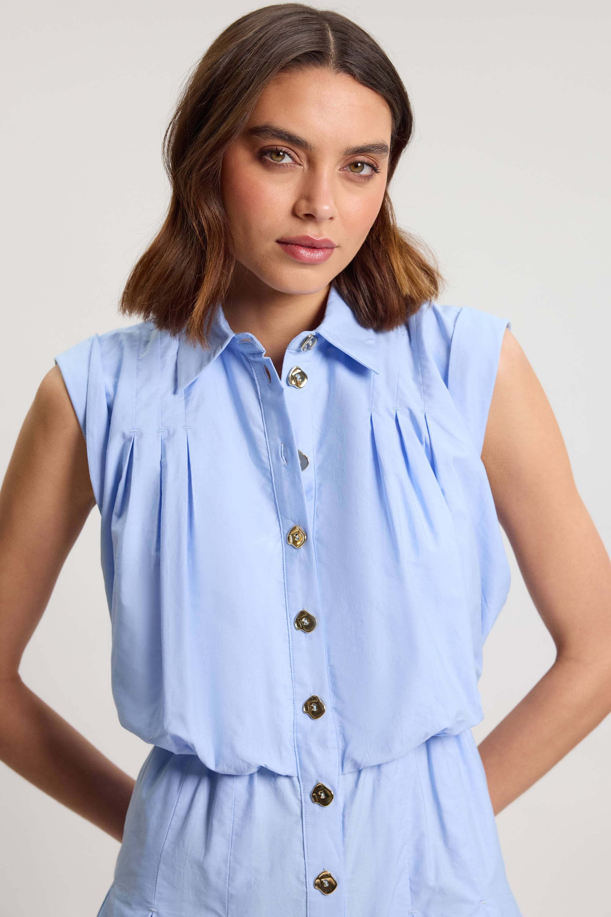 KarenMillen Robe Midi Boutonnée En Popeline De Coton
