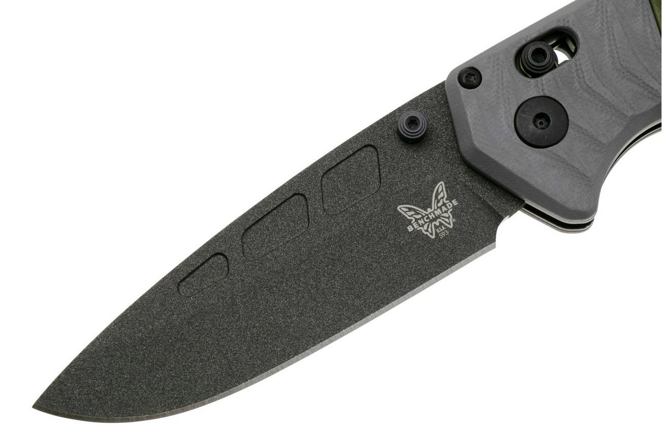 Benchmade P.S.K. 593BK CPM MagnaCut, Gray/Green G10, outdoorzakmes