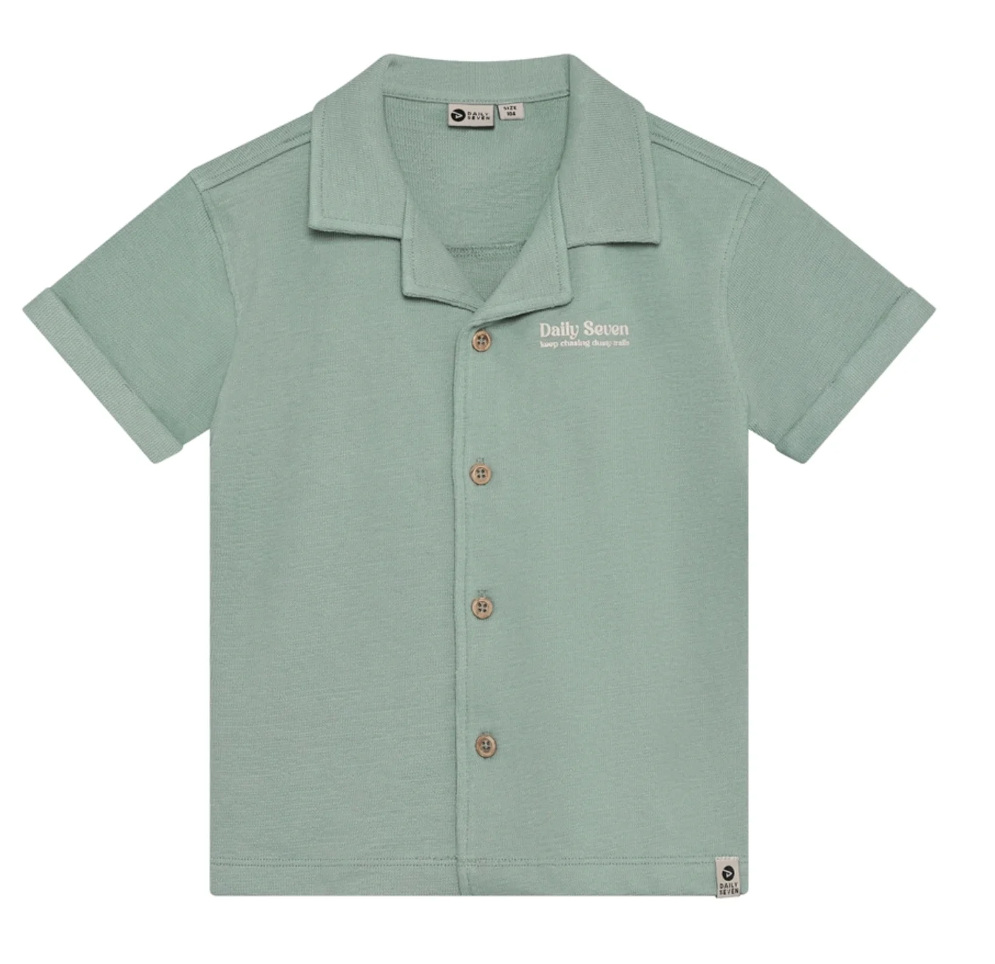 Daily7 Daily7 t-shirt fancy polo  green milieu