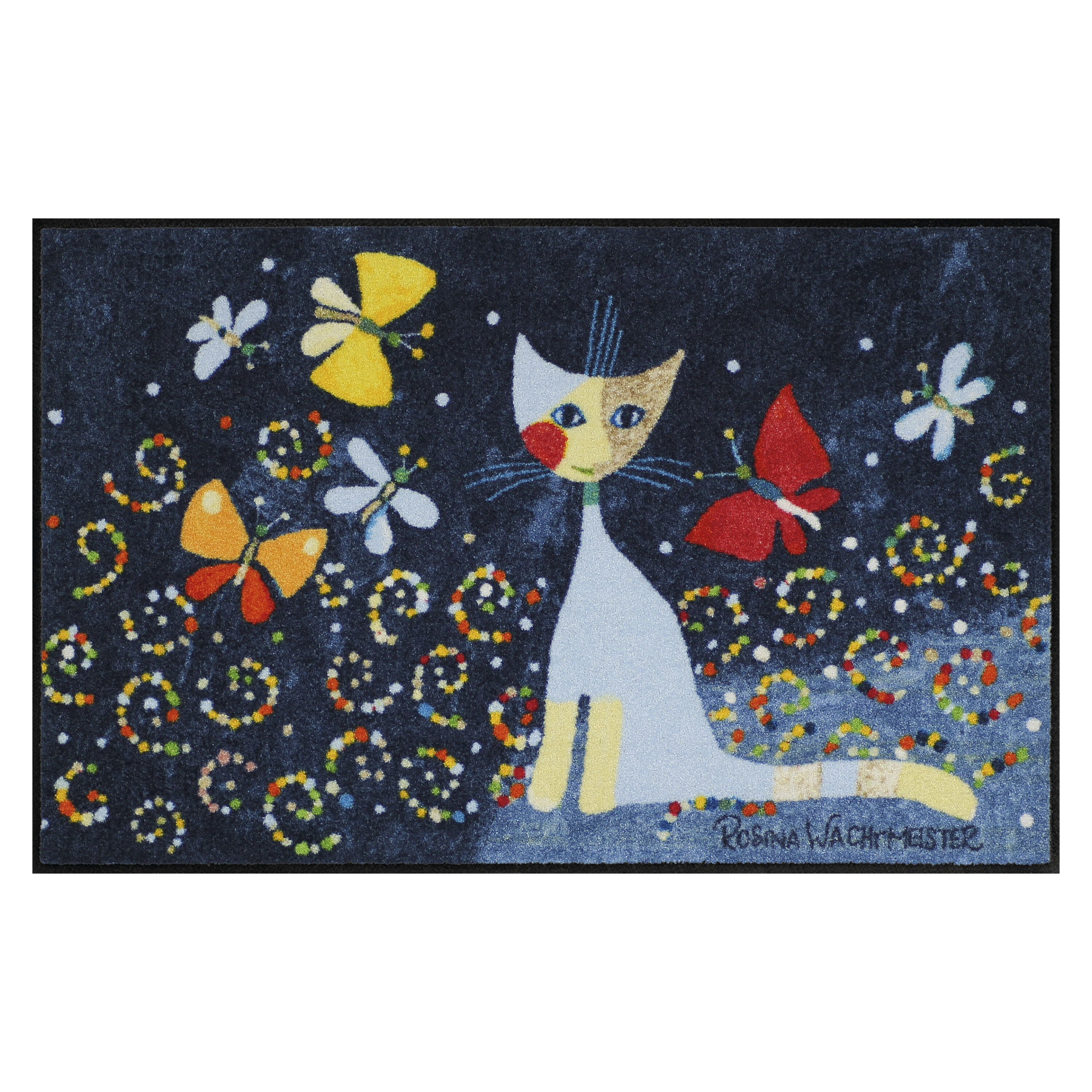Rosina Wachtmeister Fussmatte Katze & Schmetterlinge