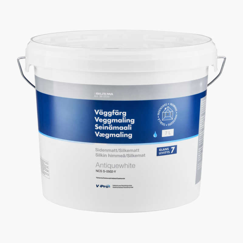 Veggmaling, antique white, 7 liter