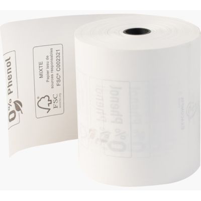 Exacompta - 10 Bobines thermique - rouleau caisse - 80 x 72 x 12 mm - 1 pli - sans phénol - 76 m