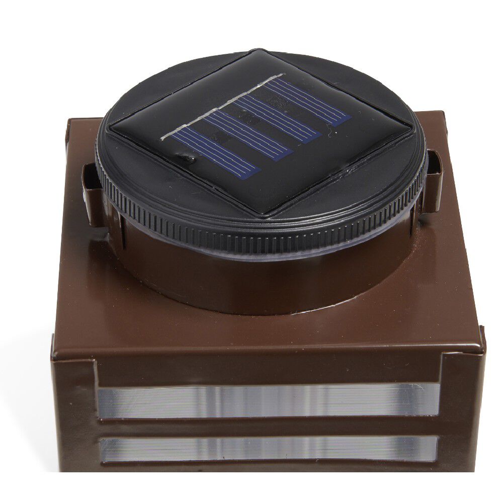 Lanterne solaire à poser ou suspendre noir 1 LED blanc chaud