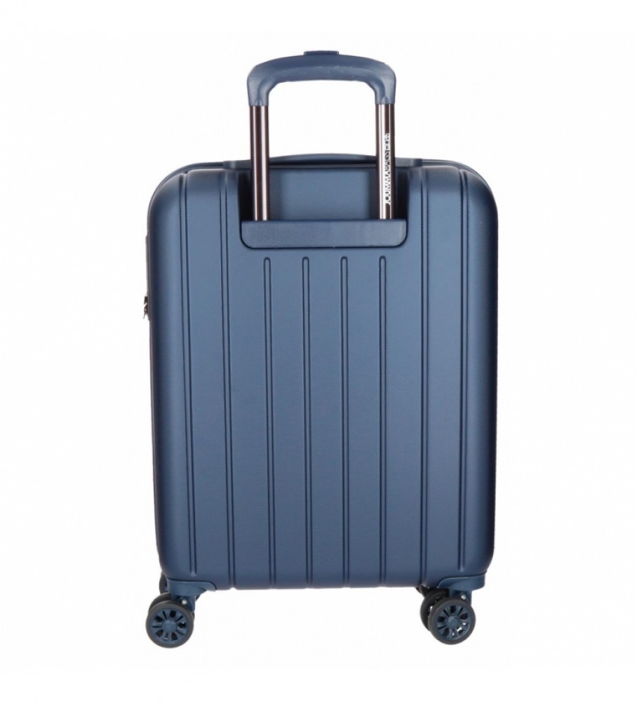 Mala de cabine rígida expansível Movom, modelo Movom Wood Marine - 55 x 38,8 x 20 cm -