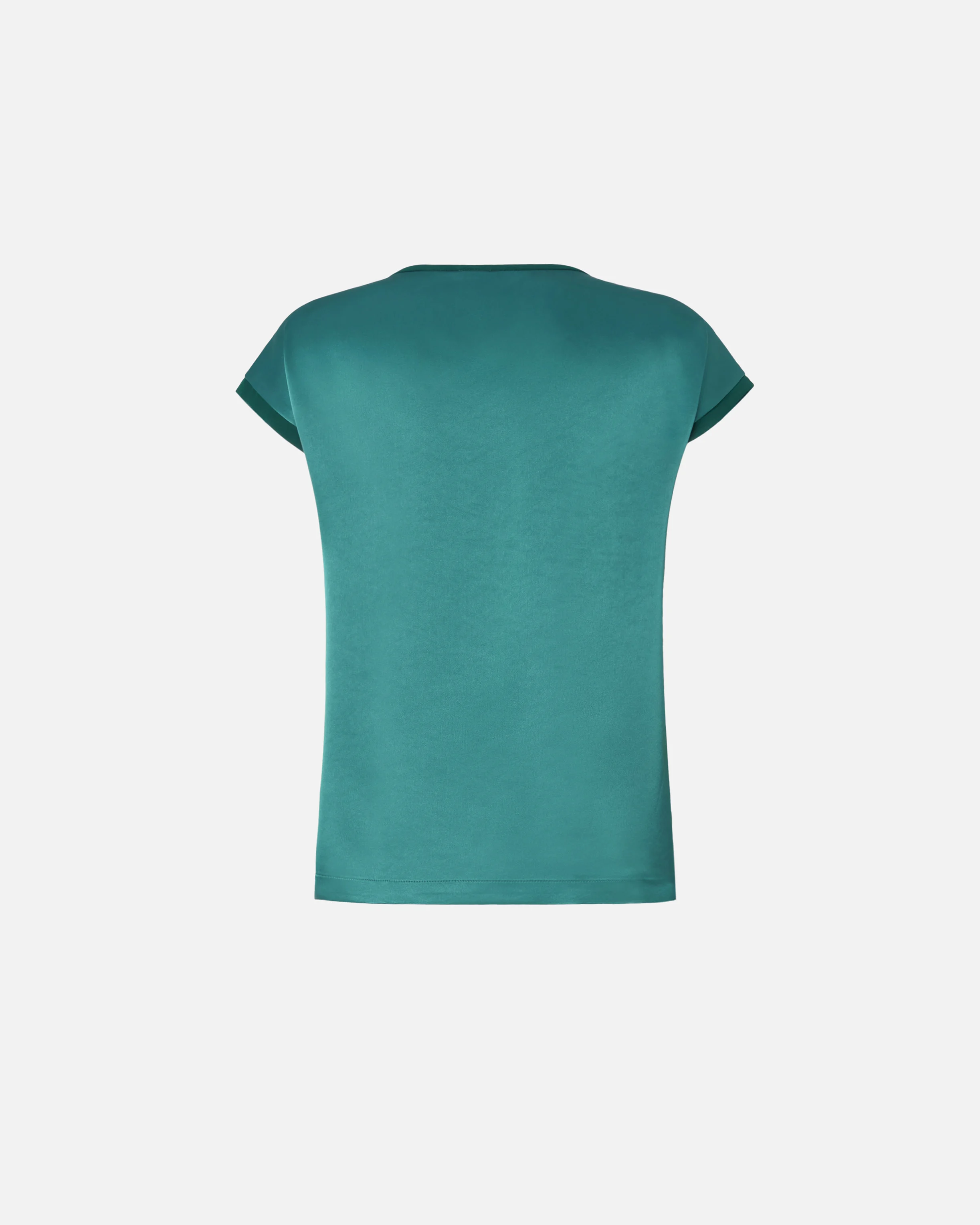 Blouse façon t-shirt et crêpe georgette | Vert