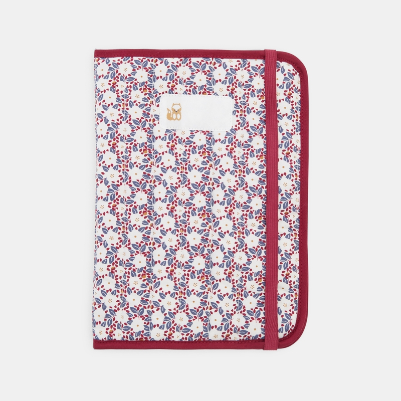 Protège carnet de santé fleuri rose naissance