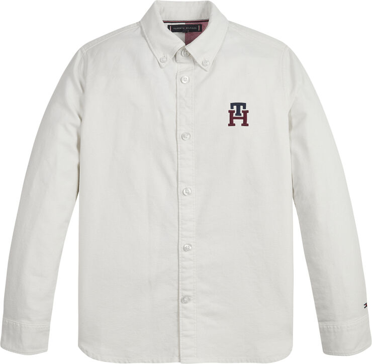 Tommy Hilfiger MONOGRAM OXFORD RF SHIRT Ivory white/bright white