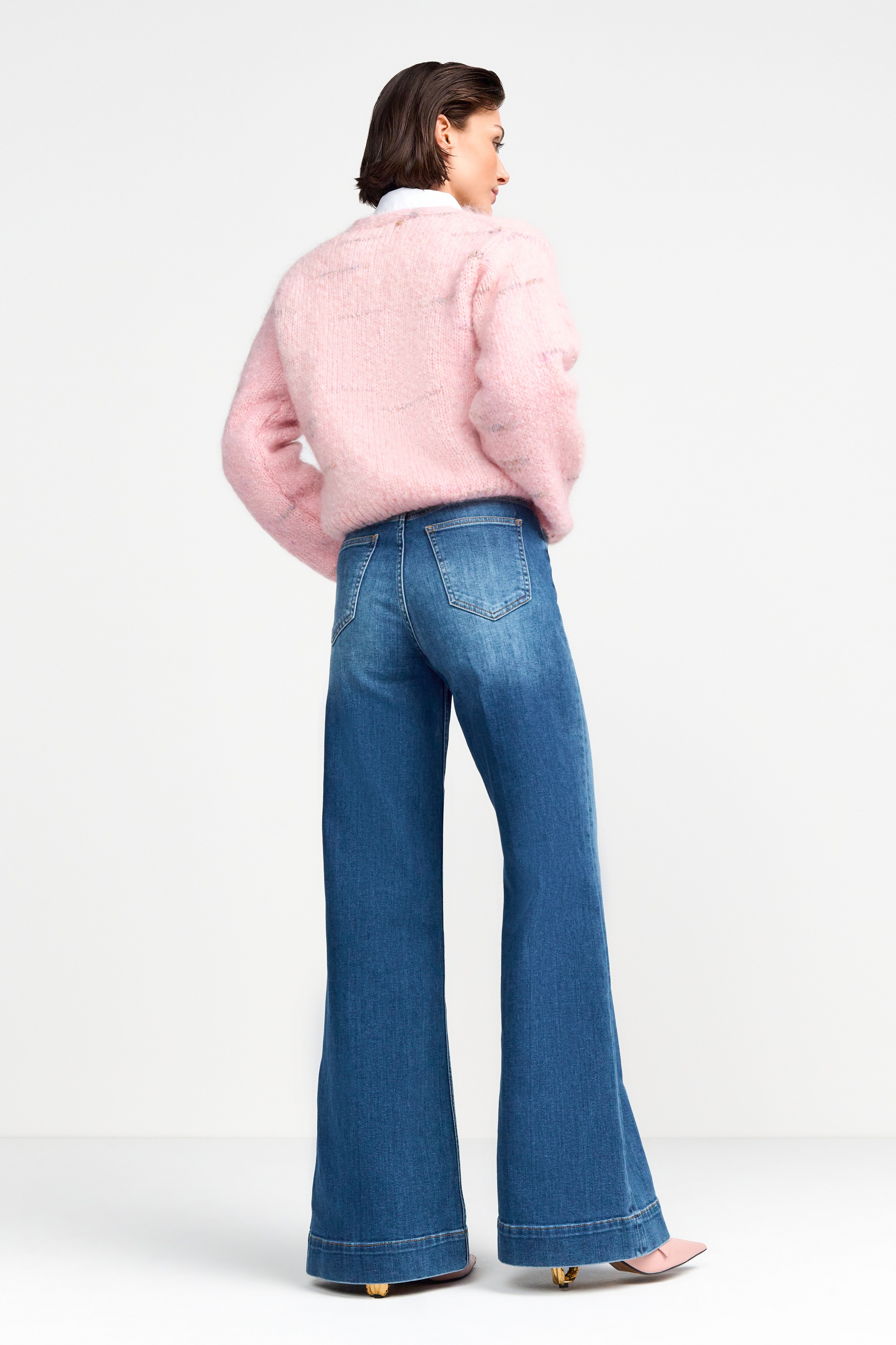 RICHROYAL Weite Jeans »NOS MR SC F Blue« Hoher Bund, weites Bein, dezente Waschung
