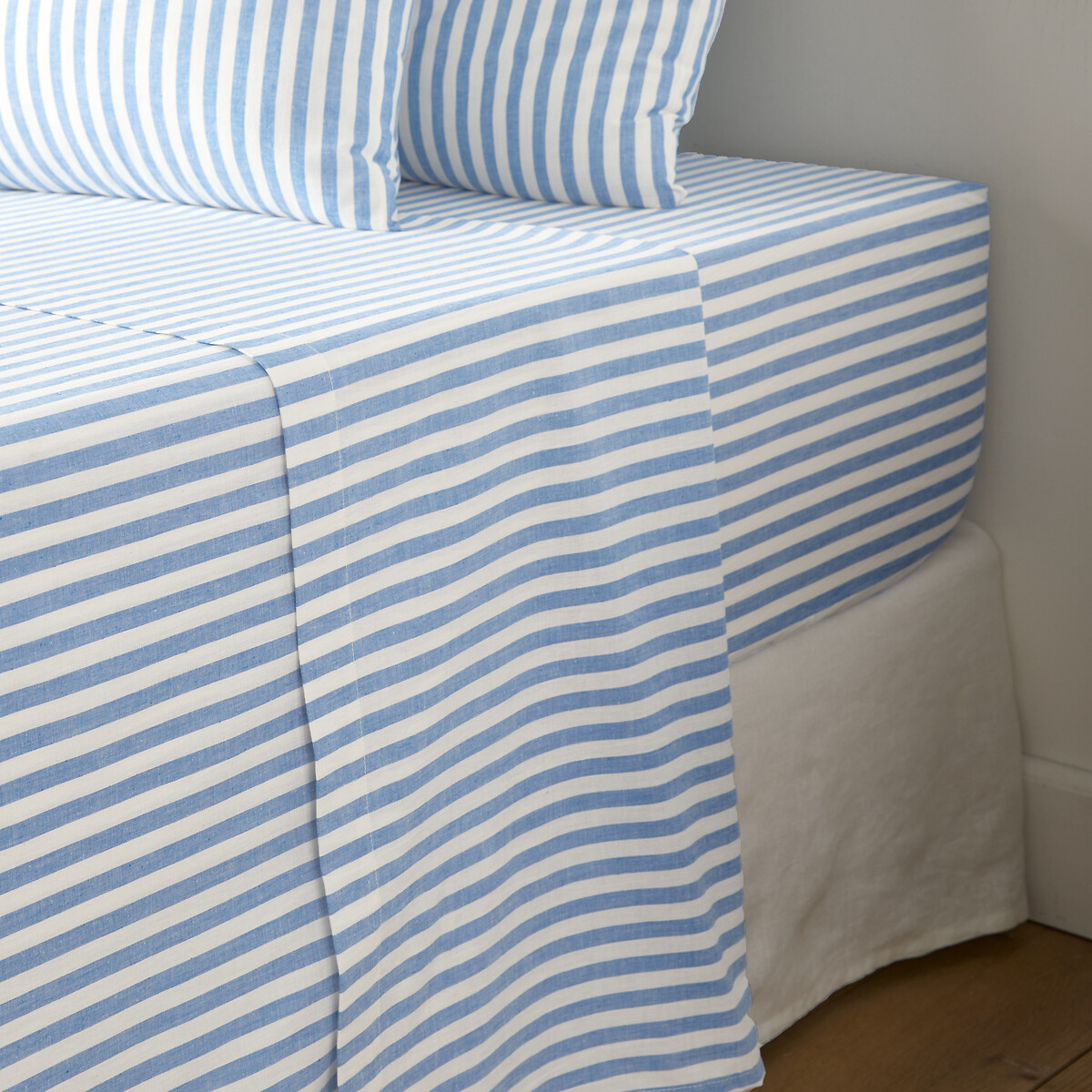 LA REDOUTE INTERIEURS<br>Lençol plano de algodão, azul, Soizic